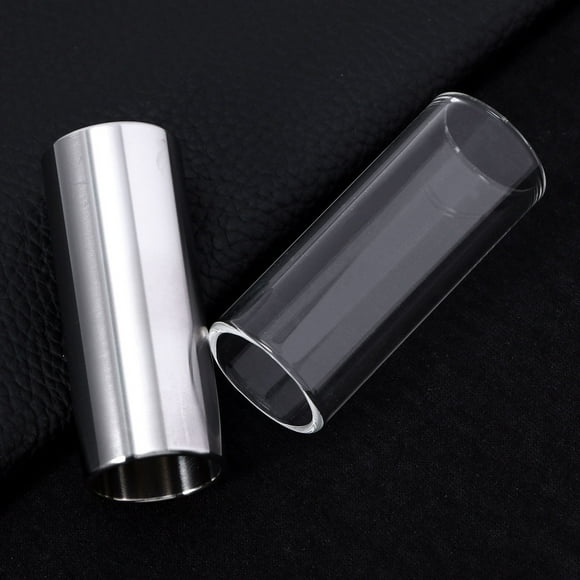 FOMIYES 2 Pcs Guitar Slides for Acoustic Instruments Cylindrical Shape Transparent Color