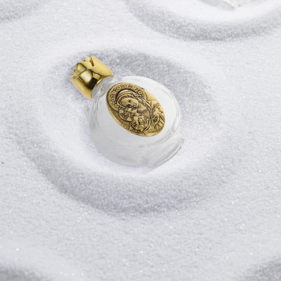 FOMIYES Portable Golden Glass Bottle for Travel Holy Water Font 2Pcs