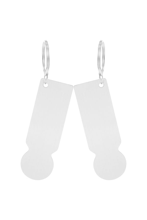 2 Pcs Small Trolley Tokens Shopping Carts Keychains