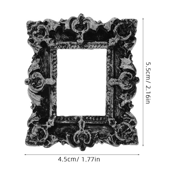 FOMIYES Vintage Mini Photo Frame Set of 2, Travel-Friendly 5.5x4.5x0.5CM Decorative Picture Holders for Home, Office, and Desk