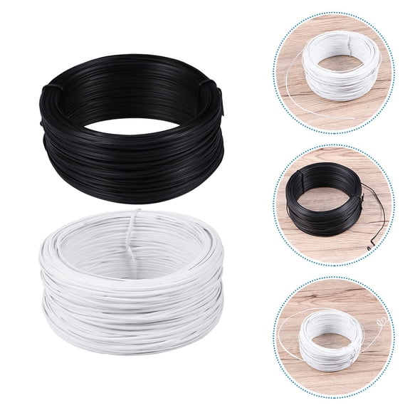 FOMIYES 2 Rolls PVC Coated Garden Plant Tying Wire, Plant Support Wire for Gardening and Outdoor Plant Care