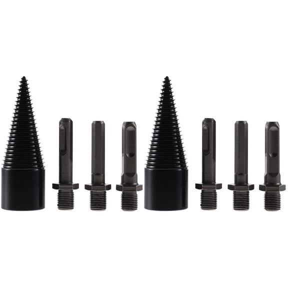 FOMIYES 2 Sets Woodworker Drill Bit Cone Woodworking Tool Splitting Outdoor Black