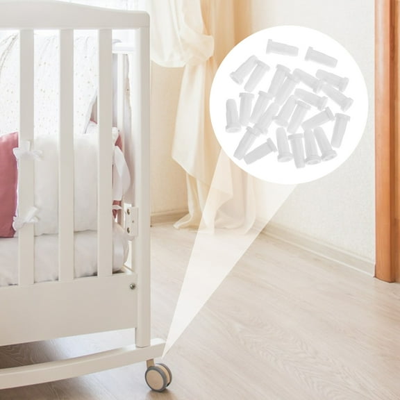 FOMIYES 20 Pcs Dining Leg Cups for Furniture 3.30X1.60X1.60CM White