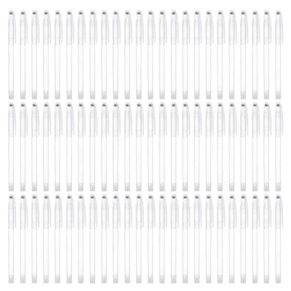 FOMIYES 200Pcs Clear Plastic Gel Pen Barrels Replacement Spare Pen Housing for Writing Tasks