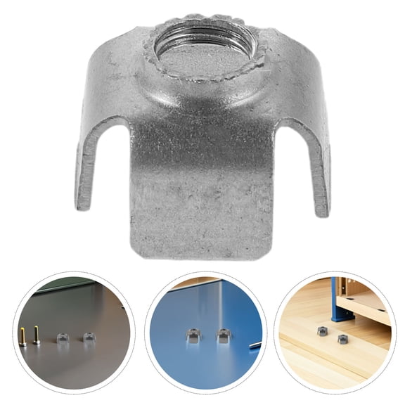 FOMIYES 200Pcs M6 Sheet Metal Tube Insert Nuts Plated Silver Stable Welding Connection for Metal Framing Projects