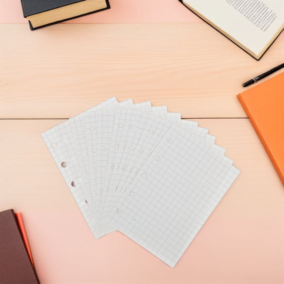 FOMIYES 20Pcs 5 Hole Diary Paper Refill White Lined Loose Leaf Paper for Notebook Binder Planner