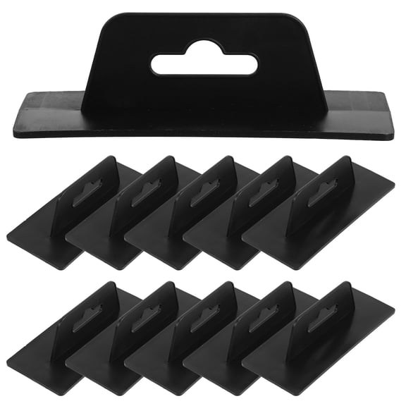 FOMIYES 20Pcs Black Plastic Aircraft Hole Hanging Hooks for Retail Display and Merchandise Tags