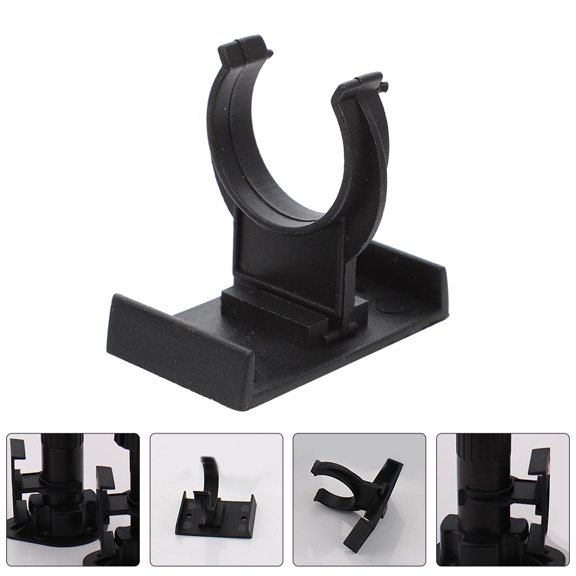 FOMIYES 20Pcs Black Plastic Plinth Clips for Cabinet Feet with Anti Slip Durable Design