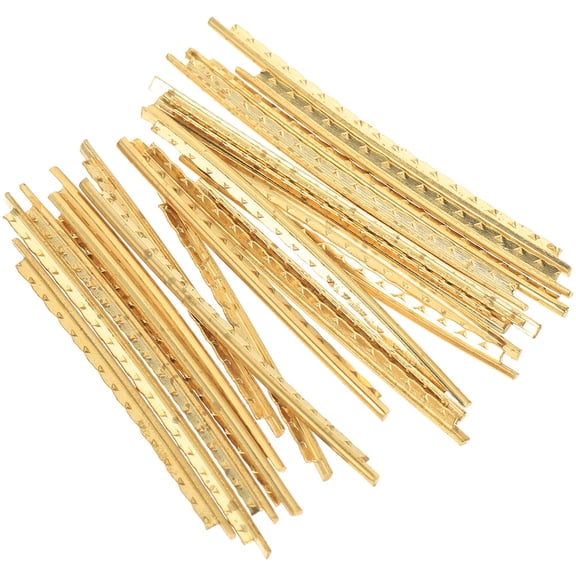 FOMIYES 20Pcs Brass Fret Wires Assorted Color for Guitar Fingerboard Components 1.38X0.08X0.08In