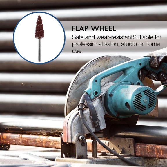 FOMIYES 20Pcs Brown Abrasive Flap Wheel Cone Shape for Grinding and Polishing Rotary Tool