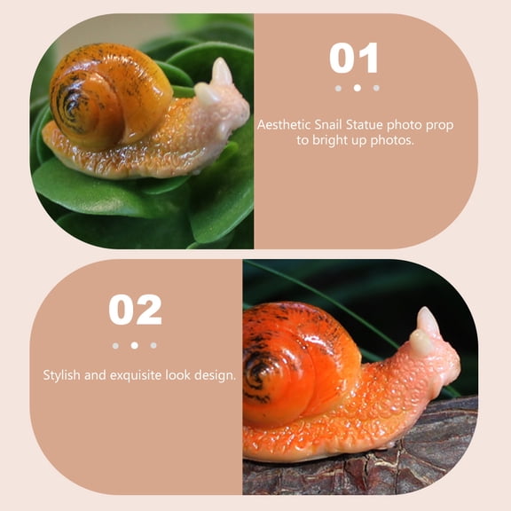 FOMIYES 20 Pcs Brown Resin Snail Figurines, Mini Garden Statues for Landscape, Terrarium, , Home Decor
