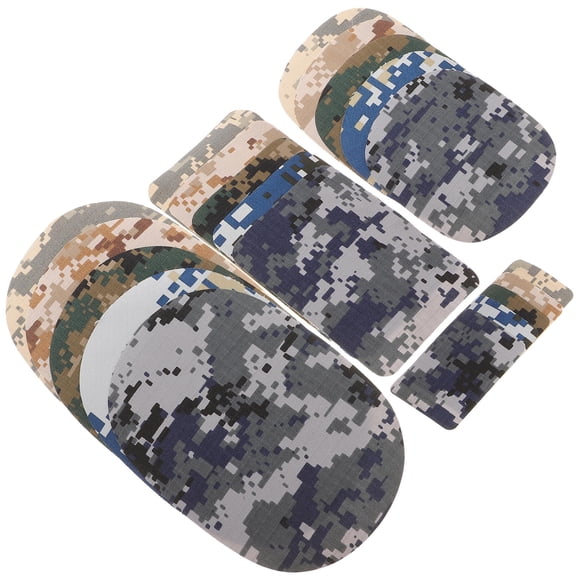 FOMIYES 20-Pack Camouflage Iron-On Patches for Clothes, Outdoor Gear, and Crafting Accessories