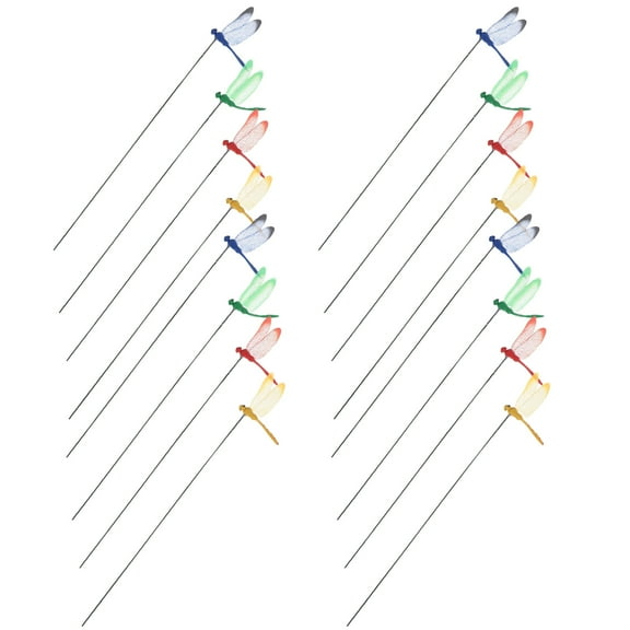 FOMIYES 20Pcs Dragon Fly Sticks for Garden and Home 12X2.2X0.3In