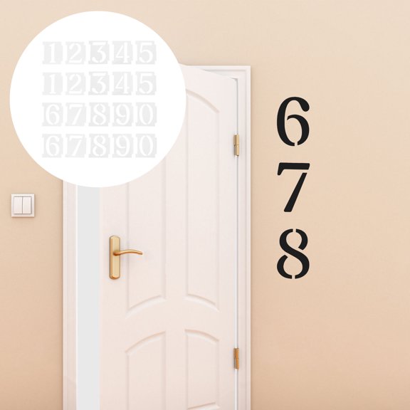 FOMIYES 20Pcs Durable Plastic Number Stencils for Painting Black Reusable Address and Mailbox