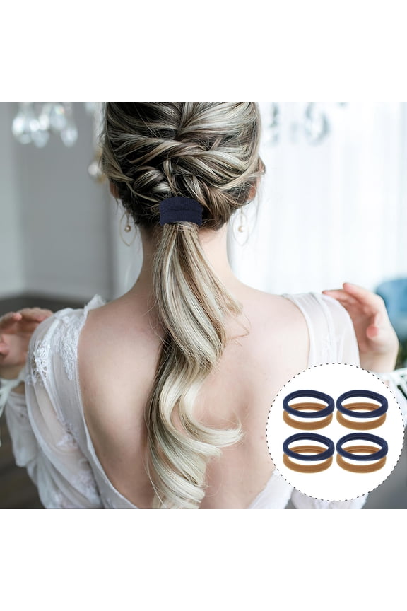 20Pcs Elastic Wool Fabric Hair Ties Assorted Colors for Thick Curly Straight Hair Styling
