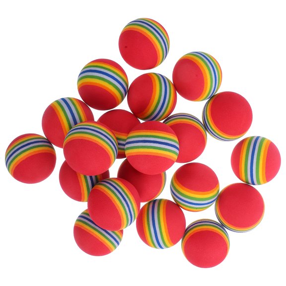 FOMIYES 20Pcs Eva Practice Golf Balls Soft Flexible Durable for Approach Shot Training