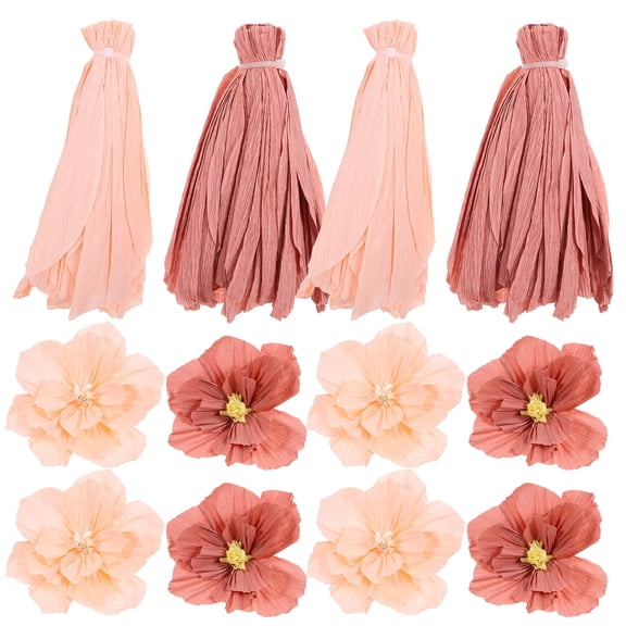 FOMIYES 20 Pieces Beige Paper Flowers for Wall Decor Wedding Crafts and Party Decorations