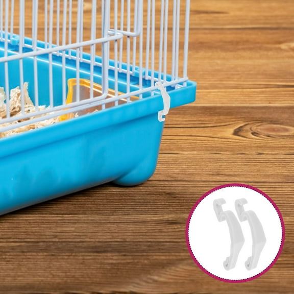 FOMIYES 20Pcs Rabbit Hutch Cage Side Latches White Wire Cage Fasteners for Small Pet Enclosure