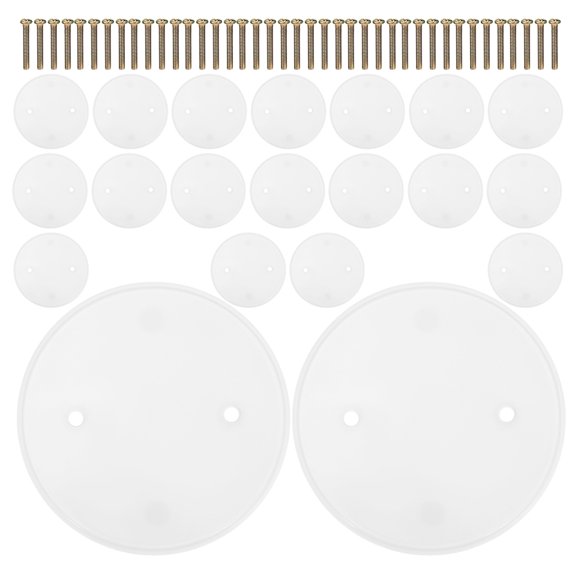 FOMIYES 20Pcs Round Electrical Covers PP White Conceal Holes and Gaps For Office Renovation