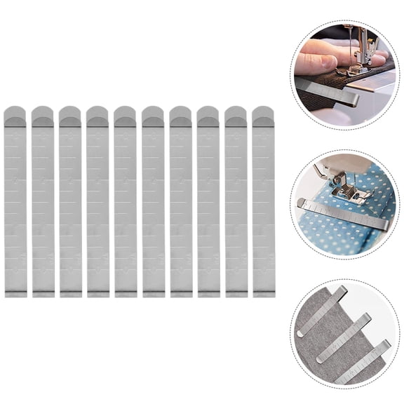 FOMIYES 20Pcs Sewing Clip for Machine Work Silver Rectangular Fabric Holding and Measuring