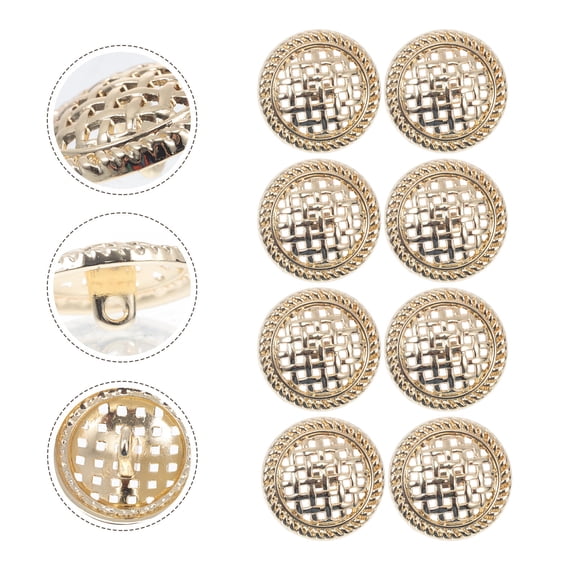 FOMIYES 20Pcs Stylish Golden Hollow Buttons for Sweaters Shirts and Coat DIY Crafts