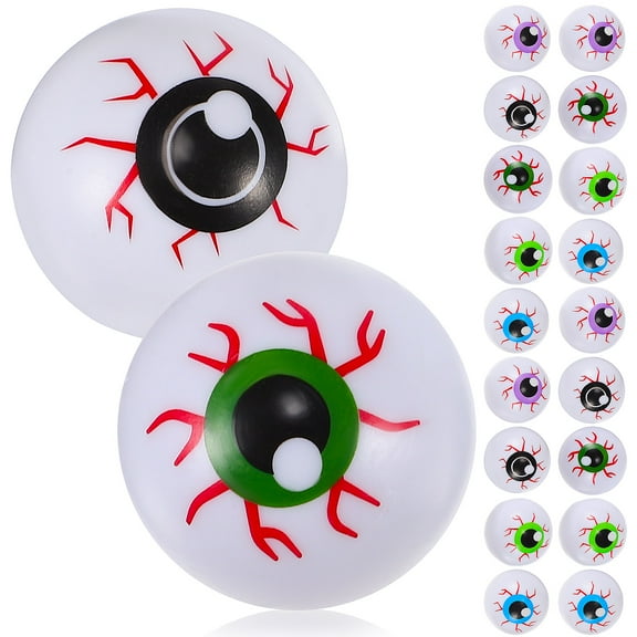 FOMIYES 20pcs Eyeballs Mixed Color Props For Scary Decorations Safe Material Bouncy Eye Balls For