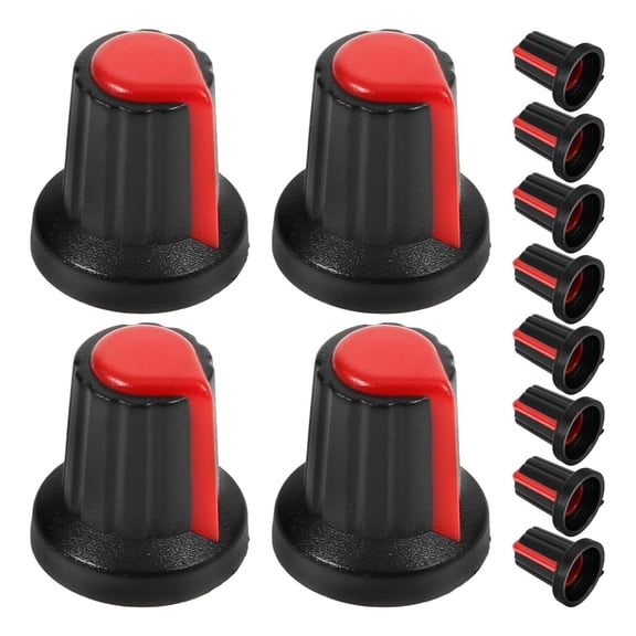 FOMIYES 20-Pack Red Plastic DJ Equipment Replacement Knobs, Anti-Corrosive Material for Audio Mixer Controls