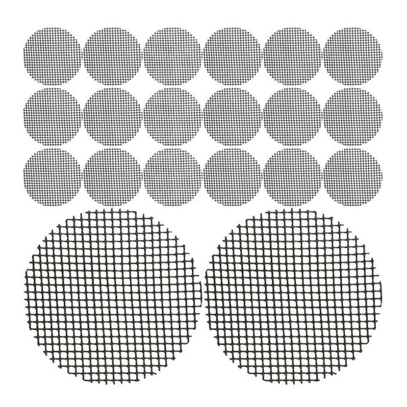 FOMIYES 20pcs Round Flower Pot Hole Mesh Mat Flowerpot Mesh Pads Breathable Net Bottom Grid Mats