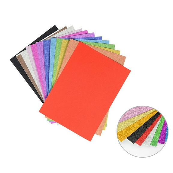 FOMIYES 20pcs Self-Adhesive EVA Sponge Sheets in Assorted Color for Kids Crafts