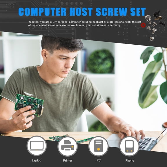 FOMIYES 228Pcs Motherboard Bolt and Hard Disk Screw Assortment for Computer Case and Power Supply