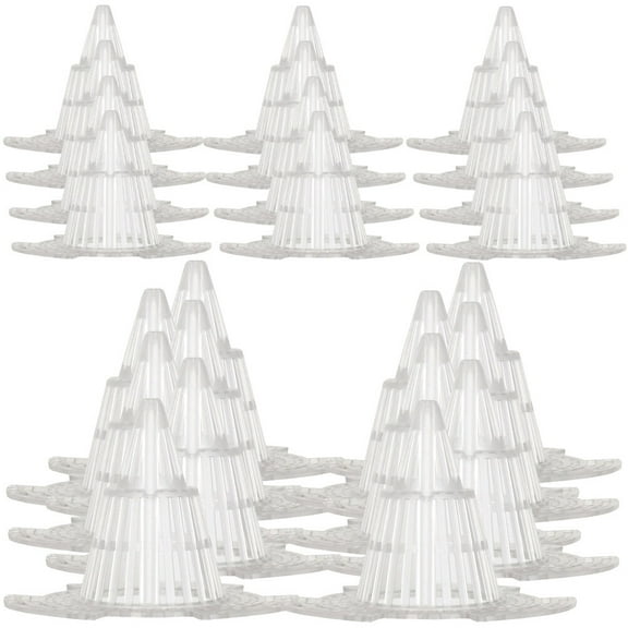 FOMIYES 24Pcs Conical Cone Planter Mesh Pads for Flower Pot Inserts Drainage 7.4x7.4x5.4in
