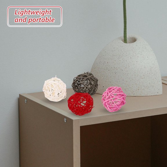 FOMIYES Natural Rattan Spheres Assorted Color Handcrafted for Crafts and Decor