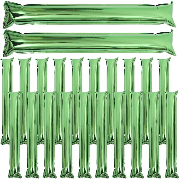 FOMIYES 24Pcs Green Inflatable Clapper Sticks for Sporting Event Team Spirit