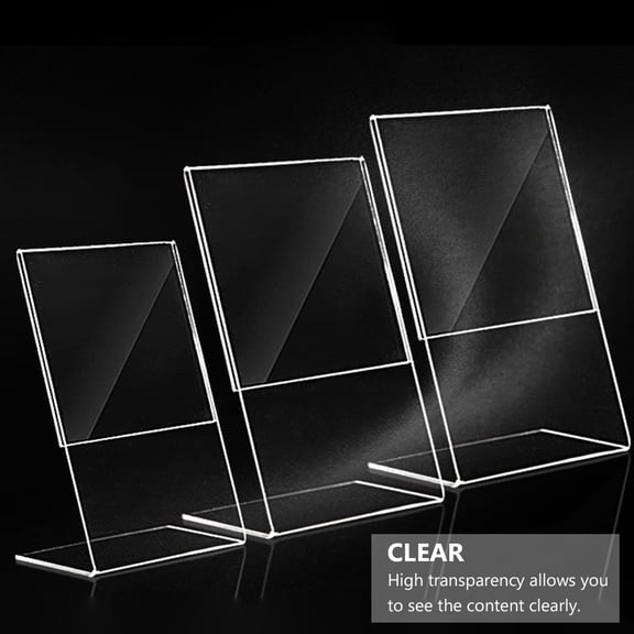 FOMIYES 2Pack Table Menu Display Stand Acrylic Information Display Versatile for Shopping Malls