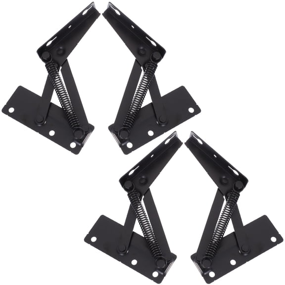 FOMIYES 2 Pairs Black Cabinet Door Lift-Up Hinges, and Easy to Install for Home Use and Furniture