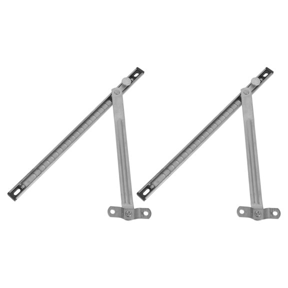 FOMIYES 2Pcs Adjustable Casement Window Lock Plated Silver Nodrill Installation for Secure Home Ventilation