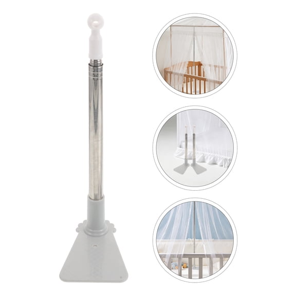 FOMIYES Adjustable Plated Mosquito Net Poles Bed Canopy Support 2 Pieces