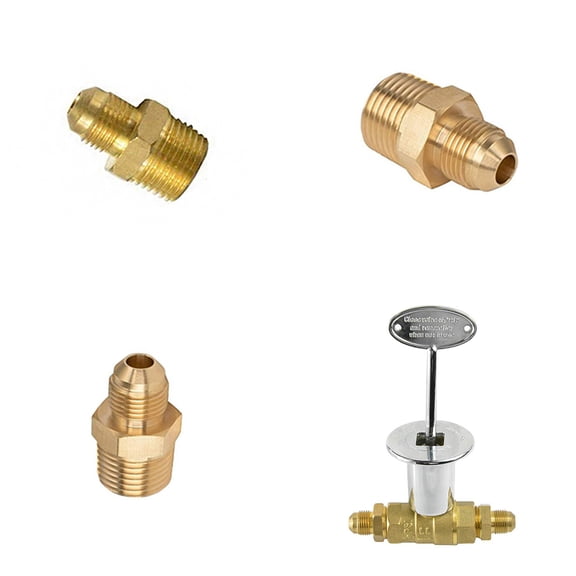 FOMIYES Ibc Tote Hose Adapter Copper Adapter Golden 2Pcs with Thread Conversion