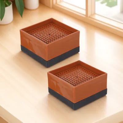 FOMIYES Heavy-Duty Furniture Riser Brown Plastic for Home Wear-Resistant and Anti-Corrosion