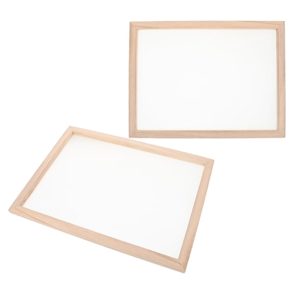 FOMIYES 2-Pack Beige Wooden Screen Frames for Handmade Papermaking with Mesh and Traditional Design