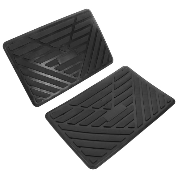 FOMIYES 2Pcs Black Car Floor Mat Heel Pad Patch with Precise Fit for Driver Floor Mat Repair
