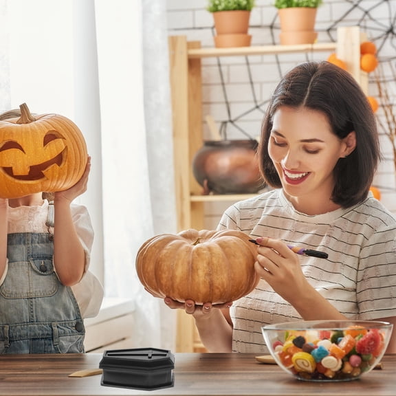 FOMIYES 2Pcs Black Rectangular Plastic  Coffin Decor for Home and Party