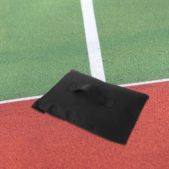 FOMIYES 2-Pack Black Sandbags for Sports Nets, Portable Weight Anchor Bags with Tie Downs for Outdoor Use