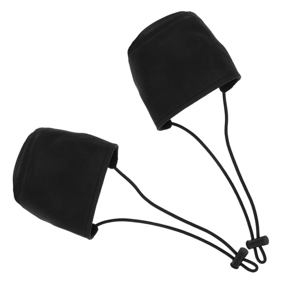 FOMIYES 2Pcs Black Shoe Heel Protective Covers for Driving Easy Install Washable and Wear Resistant