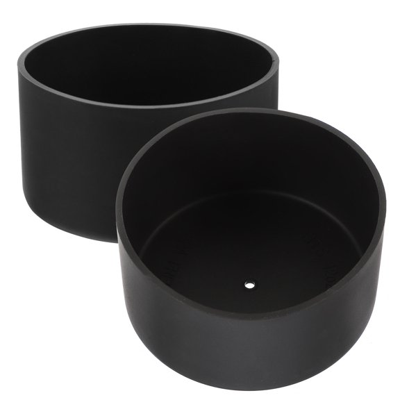 FOMIYES 2Pcs Black Silicone Bottle Boots Multipurpose Nonskid Covers for Glass Cups
