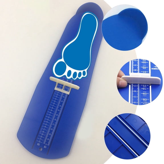 FOMIYES 2Pcs Blue Foot Measurement Device with Clear Scale Durable Lightweight for Accurate Shoe Size At Home