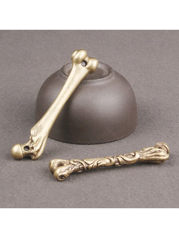 2 Pcs Brass Vintage Bone Pendant Keychain Charms, Decorative Craft Ornaments for Keys, Bags, Jewelry ,