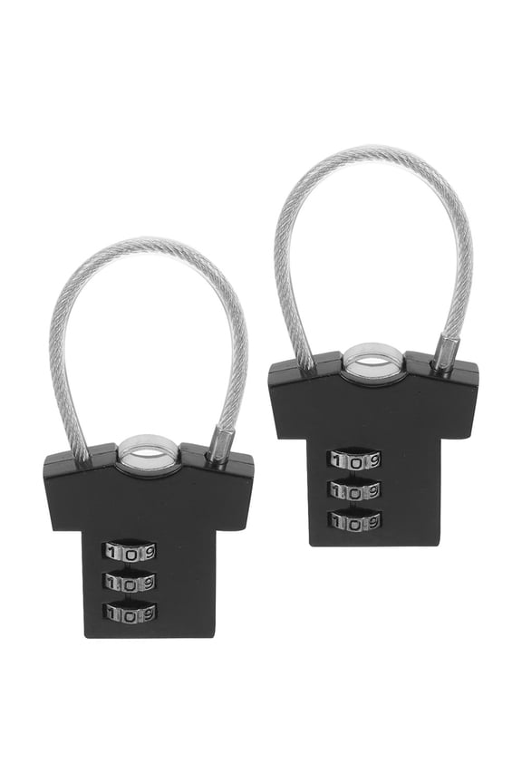 2Pcs Cable Luggage Locks with Combination Password Easy Reset for Bags and Backpacks
