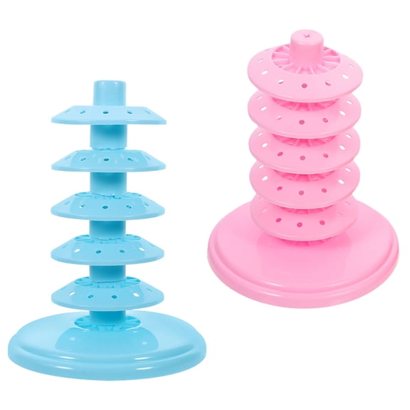 FOMIYES 2Pcs Candy Holder Lollipop Stand Tabletop Display Rack PP Material Adjustable Height For Dessert Shop