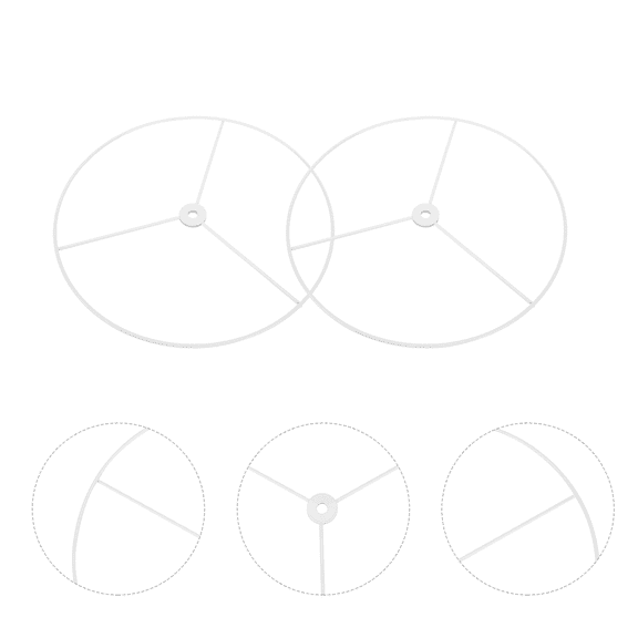 FOMIYES 2Pcs Circle Lampshade Bracket for DIY Pendant Lamp 11.8in Diameter